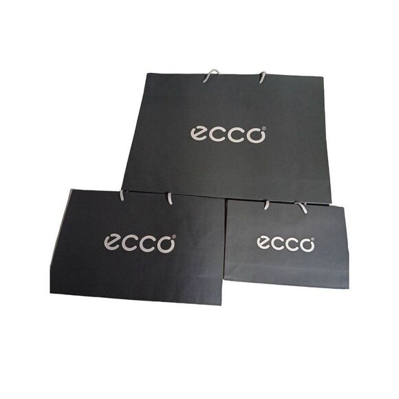 Set o 3 Ecco Shopping Bags Large Medium Small Gift Bag Shopping Tote Rope Handle - Picture 1 of 3
